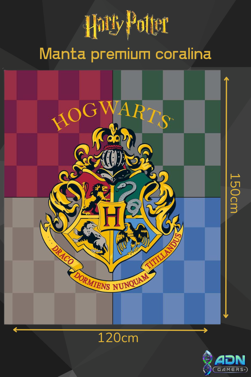 HARRY POTTER Hogwarts Manta premium coralina