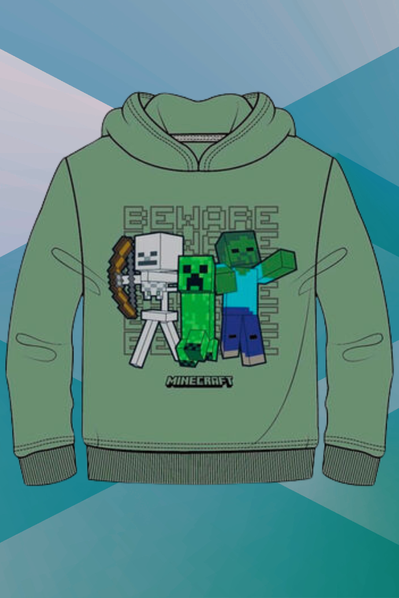 MINECRAFT Sudadera con Capucha para niños