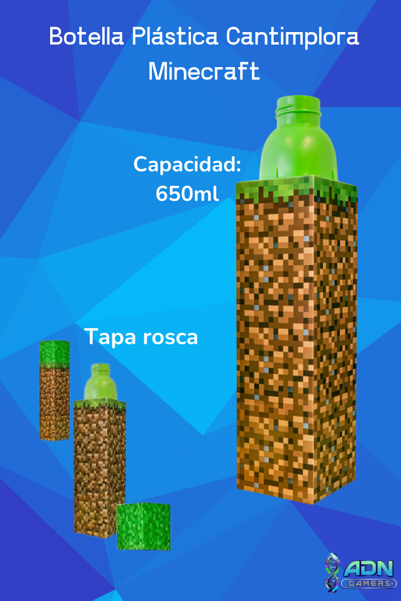MINECRAFT Botella Plástica Cantimplora