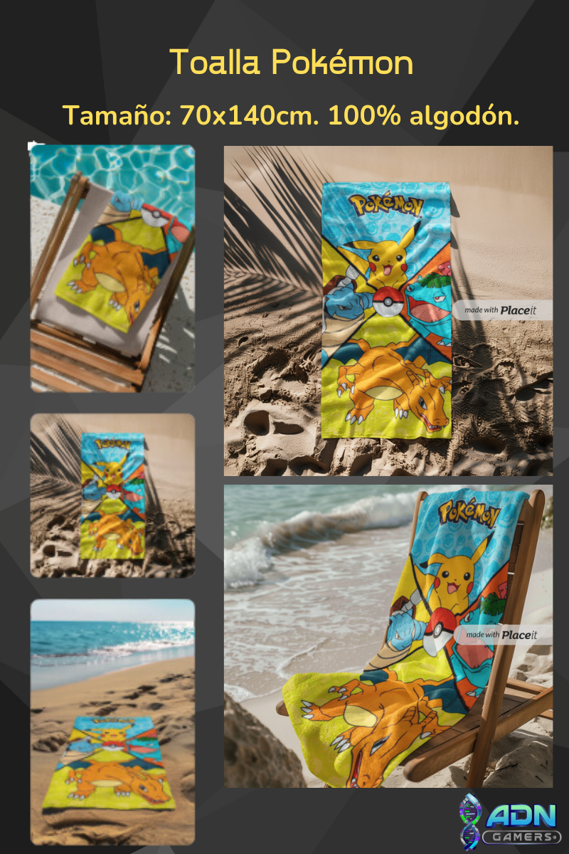 Pokémon Toalla de algodón