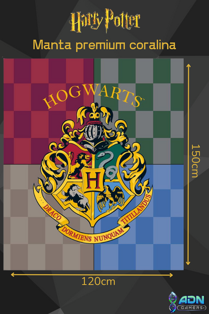 HARRY POTTER Hogwarts Manta premium coralina