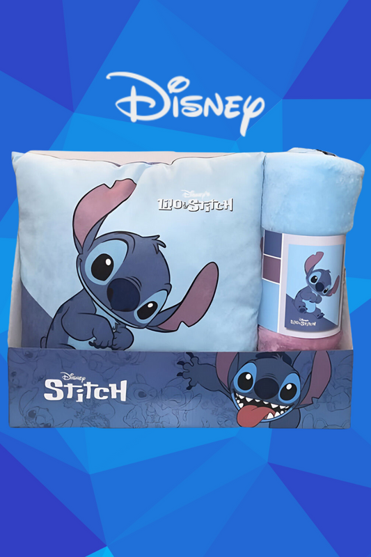 Disney Stitch™ Set manta de felpa y cojín decorativo