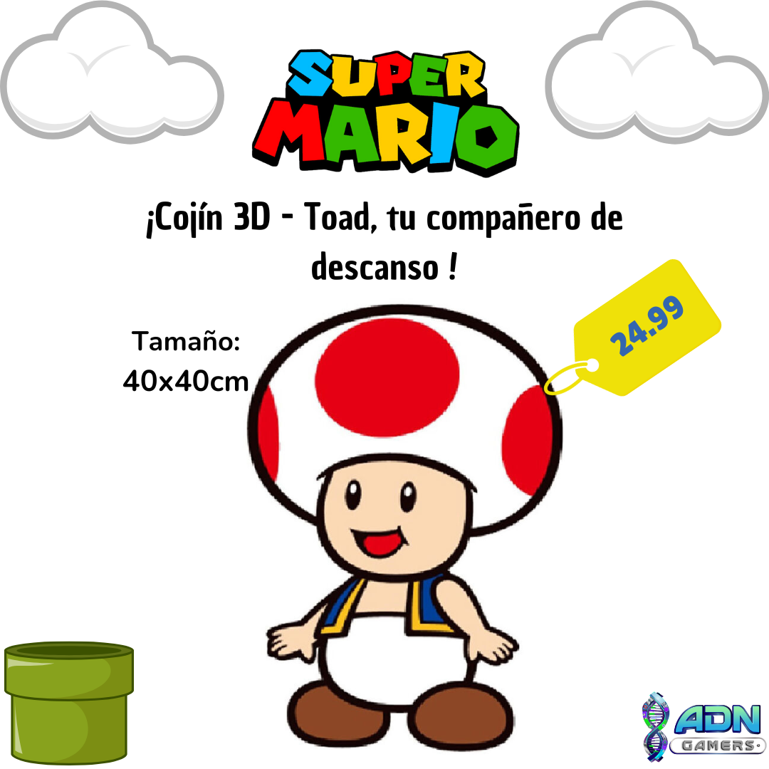 Super Mario Bros™ Cojín 3D Toad