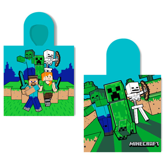 MINECRAFT Toalla Poncho de algodón